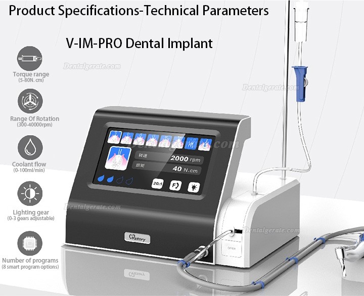 Victory V-IM-PRO Multifunktionaler Implant Motor (Mit Fiberoptik 20:1 Winkelst&uuml;ck)